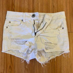 American Eagle White Denim Shorts